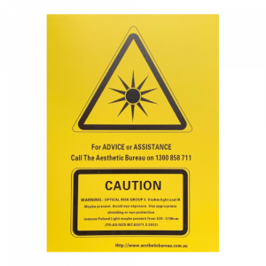IPL Warning Sign - Intense Pulsed Light 420-1200nm