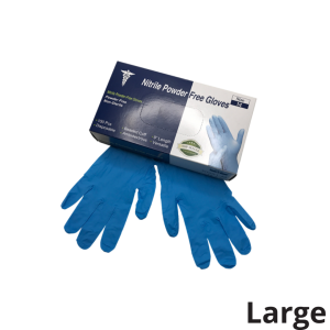 Nitrile Powder Free Gloves - Size L - 100pc