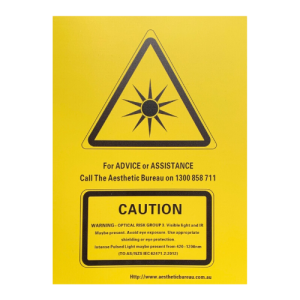 IPL Warning Sign - Intense Pulsed Light 420-1200nm
